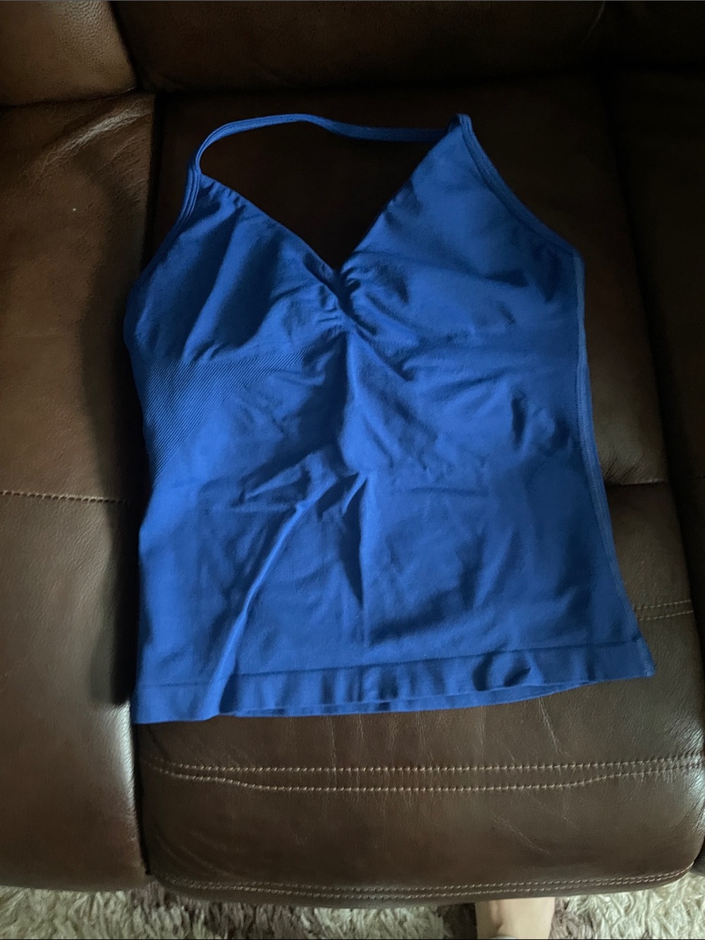 New Women’s Blue Sports Bra Tank Top - Unbranded with short size small